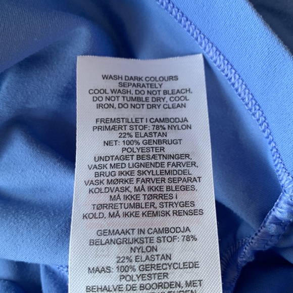 Gymshark x Whitney Simmons Long Sleeve Crop Top Intense Beautiful Blue Medium - Picture 4 of 14